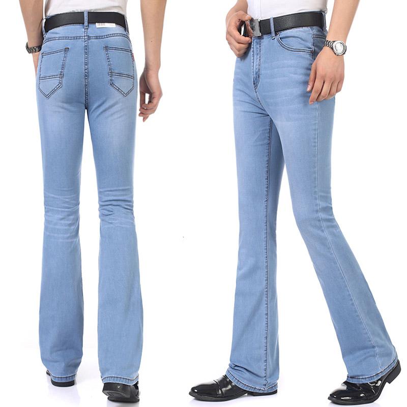 mens skinny bell bottom jeans
